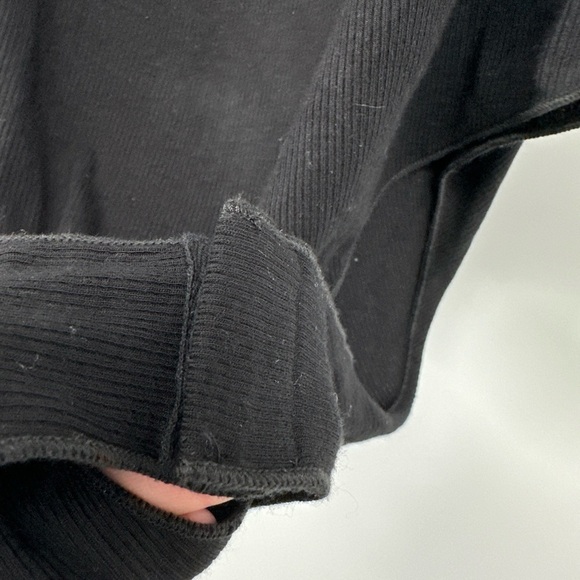 NWT LNA Clothing Ribbed One Shoulder Cutout Back Bodysuit Black Plus Size 2X - Picture 4 of 5